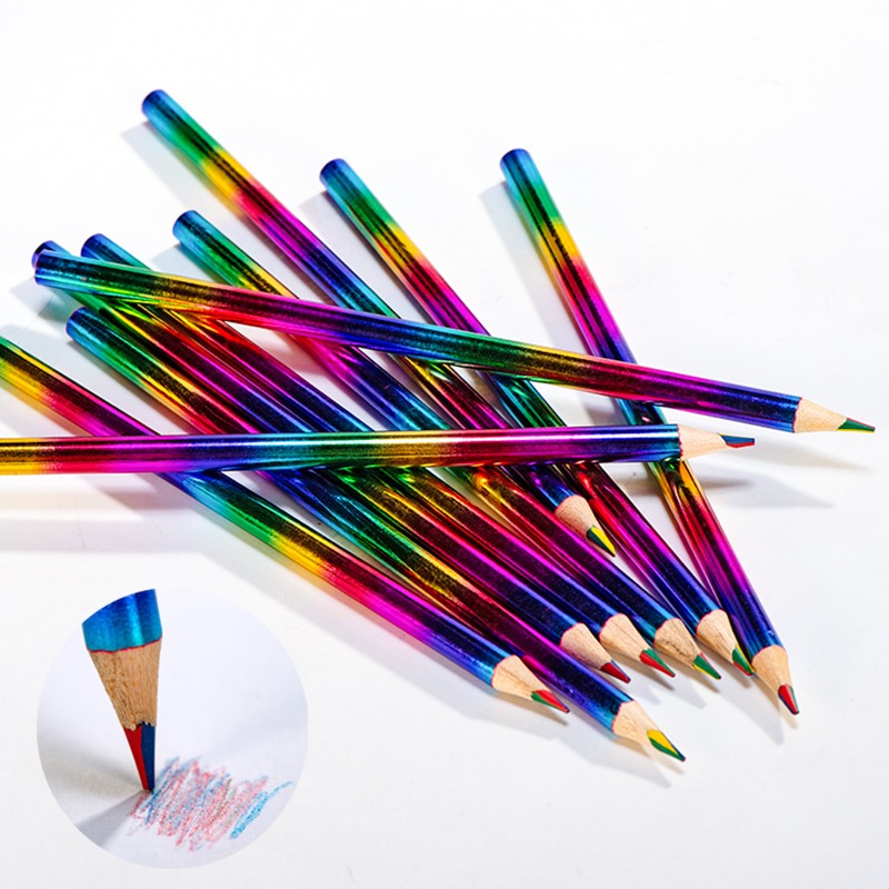 12Pcs Rainbow 4 Colors in 1 Co - Chalk Bag ulasan dan harga